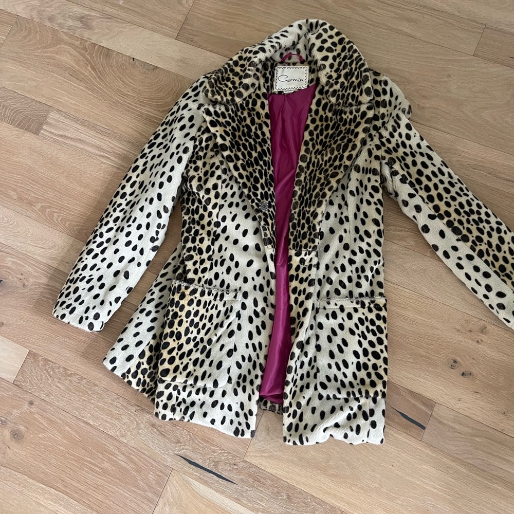 Animal print coat. Size medium
